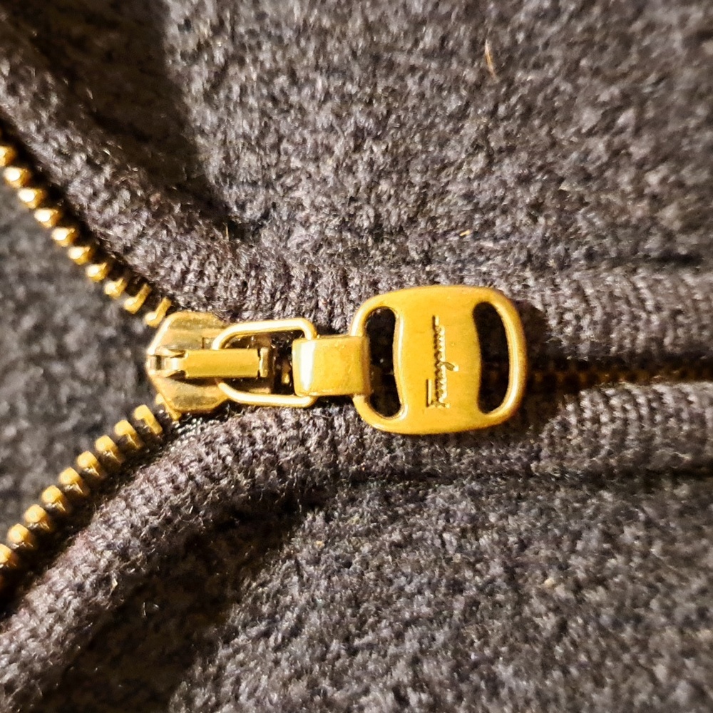 Salvatore Ferragamo wool zip up sweater M - Picture 7 of 9